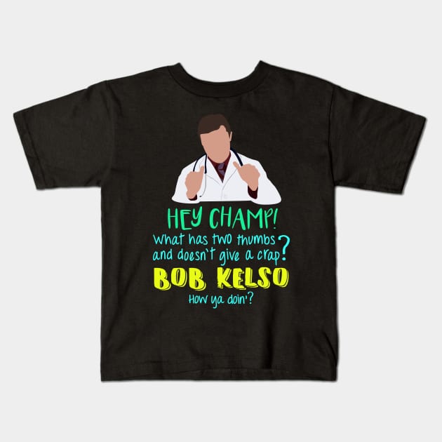 Hey Champ! Kids T-Shirt by SirTeealot